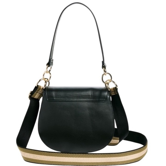 New W/Tags Ted Baker Darcell Leather Saddle Bag in Black - Picture 2 of 15